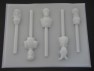 457sp Scrubby Dog Friends Chocolate or Hard Candy Lollipop Mold